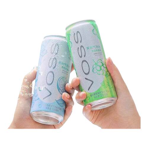 VOSS芙丝330ml*12罐青提葡萄味樱花白桃味气泡水聚会青柠生姜荔枝