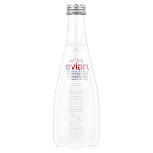 evian依云矿泉水330ml玻璃瓶法国