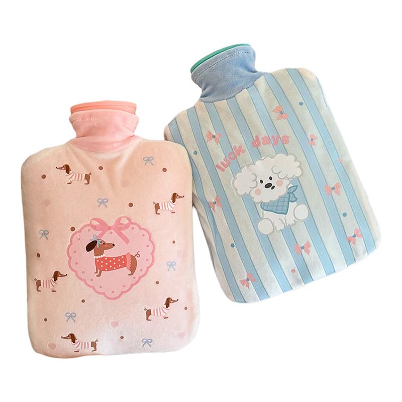 新款卡通动物毛绒注水式暖手宝学生加厚大容量防爆热水袋冬天必备