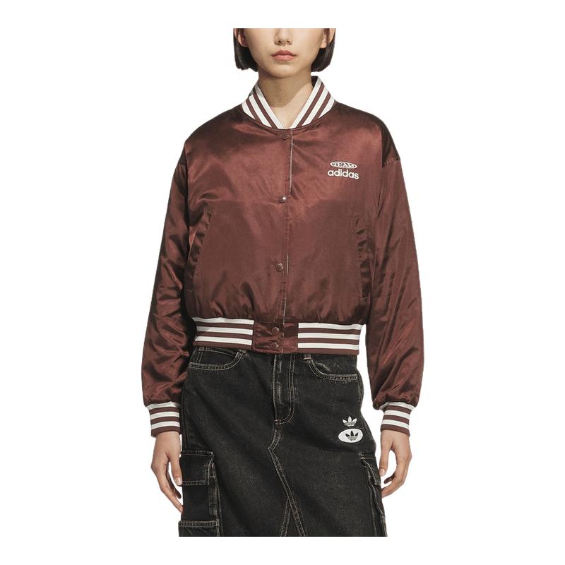 adidas阿迪达斯三叶草飞行员双面穿棉衣2025冬女短加衬棉服KC5815