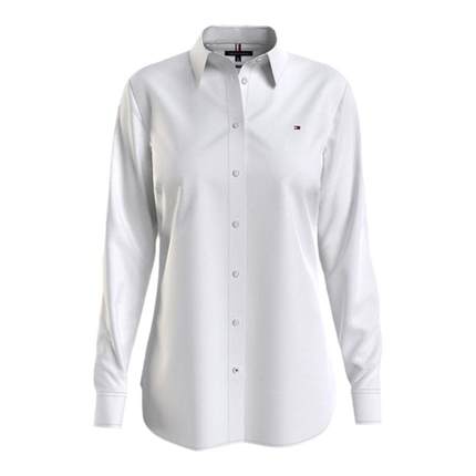 正品TOMMY HILFIGER汤米女牛津纺小标商务休闲白领长袖衬衫显瘦
