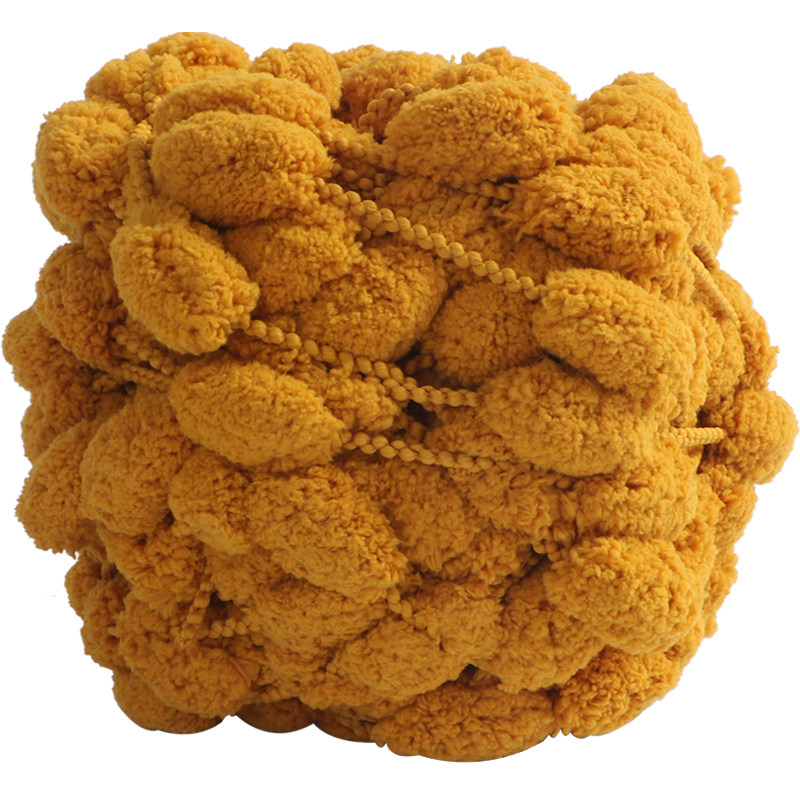 彩虹毛毯大球球线手工编织盖毯diy毛线自制粗毛线手织毯子小被子