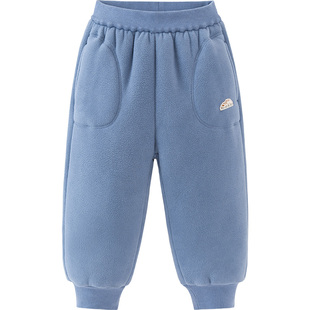 宝宝保暖儿童摇粒绒长裤 加绒加厚裤 子冬装 迷你巴拉巴拉男童女童裤