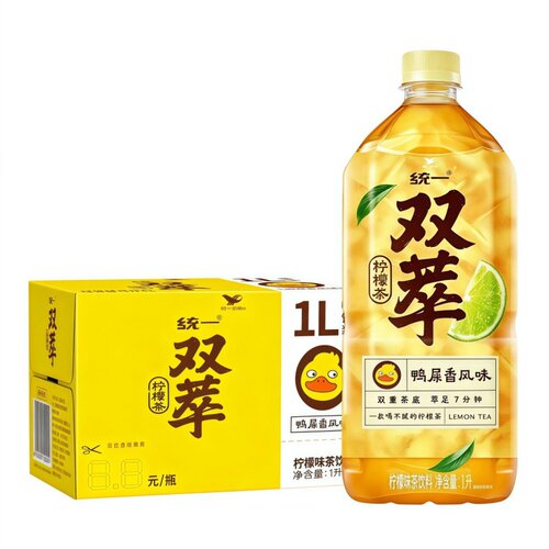 统一双萃柠檬茶1L*8瓶整箱