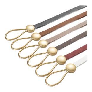 带小皮带 饰配连衣裙子收腰链裤 卡帝乐鳄鱼无孔细腰带女时尚 装