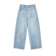 休闲长裤 紫涵浅蓝牛仔阔腿弯刀裤 通勤宽松显瘦高腰时尚 新款 女秋季