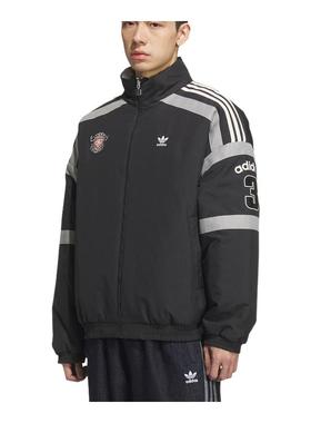 adidas阿迪达斯三叶草2025冬男子双面穿运动休闲棉服外套KC0093
