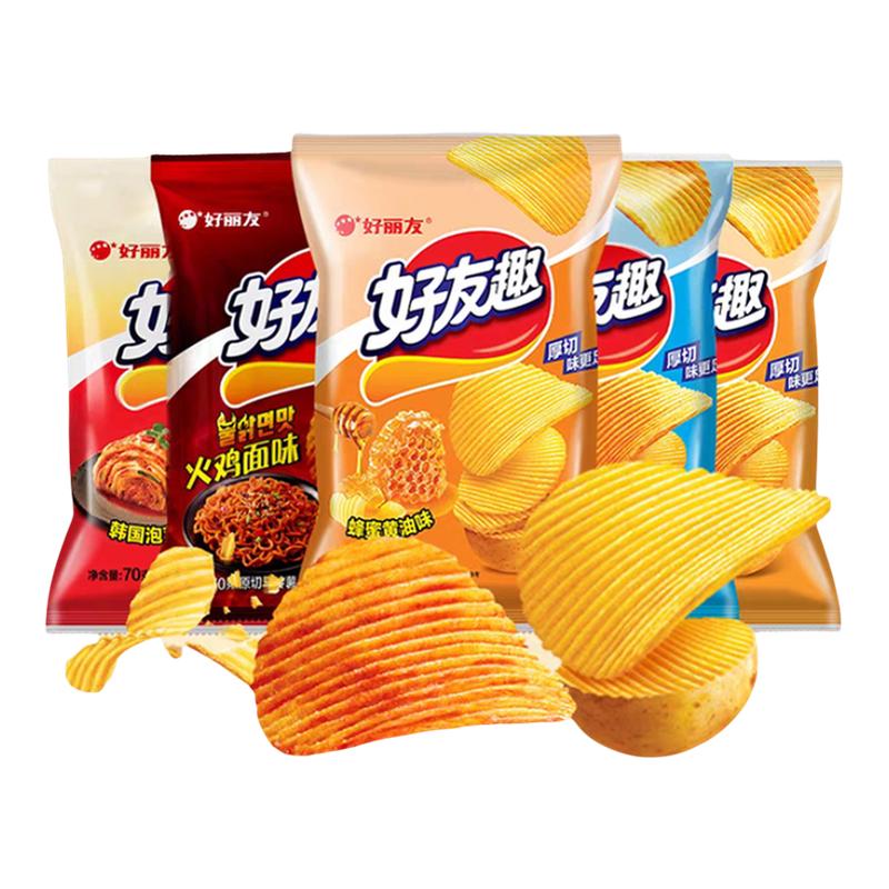 好丽友好友趣薯片泡菜牛排味酥脆