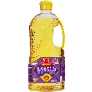 剥壳去皮 鲁花香飘万家浓香葵花仁油1.6L 压榨特香 鲁花直营