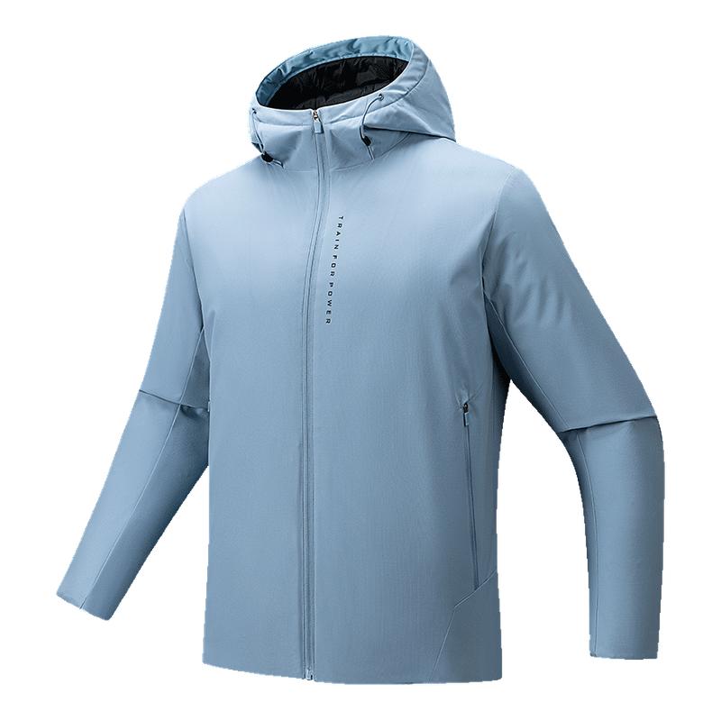 安踏连帽羽绒服男士2025冬季保暖防风外套户外训练棉服抗寒上衣男