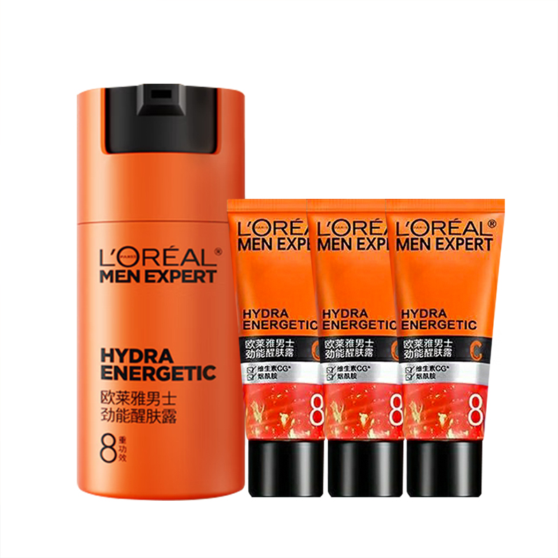 欧莱雅男士劲能醒肤露面霜护肤品补水保湿官方旗舰店正品