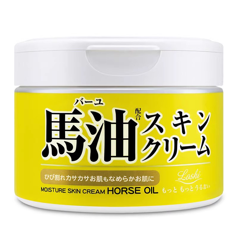 马油面霜日本Loshi保湿润肤女身体乳霜220g大罐装正品官方旗舰店