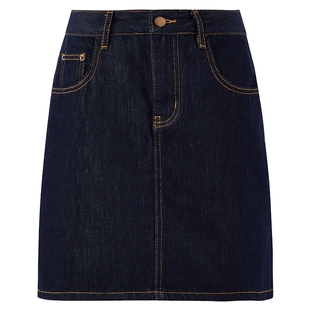 休闲流行爆款 半身裙女好看A字裙2026春季 牛仔短款 半裙 防褪色