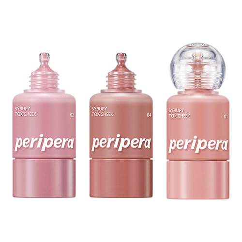 韩国peripera菲丽菲拉液体腮红小奶瓶滴管蜜桃03唇颊两用水光高光