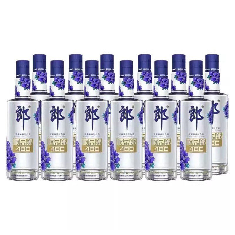 郎酒顺品郎蓝顺浓酱兼香型白酒45度480ml*12瓶非原箱
