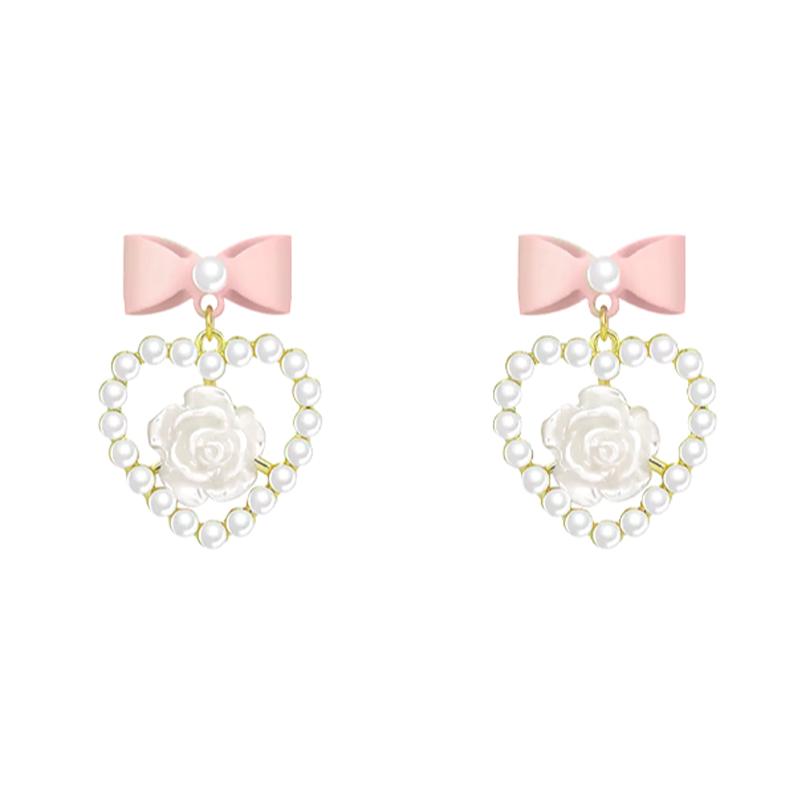 蝴蝶结珍珠款蚊香盘耳夹女