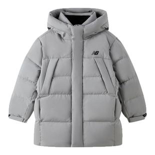 New Balance nb童装儿童男女立领连帽中长款羽绒服外套ND7PF4Z163