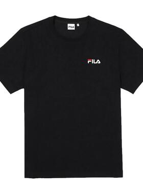 正品FILA斐乐短袖T恤女男情侣夏季新款小标圆领百搭休闲潮牌