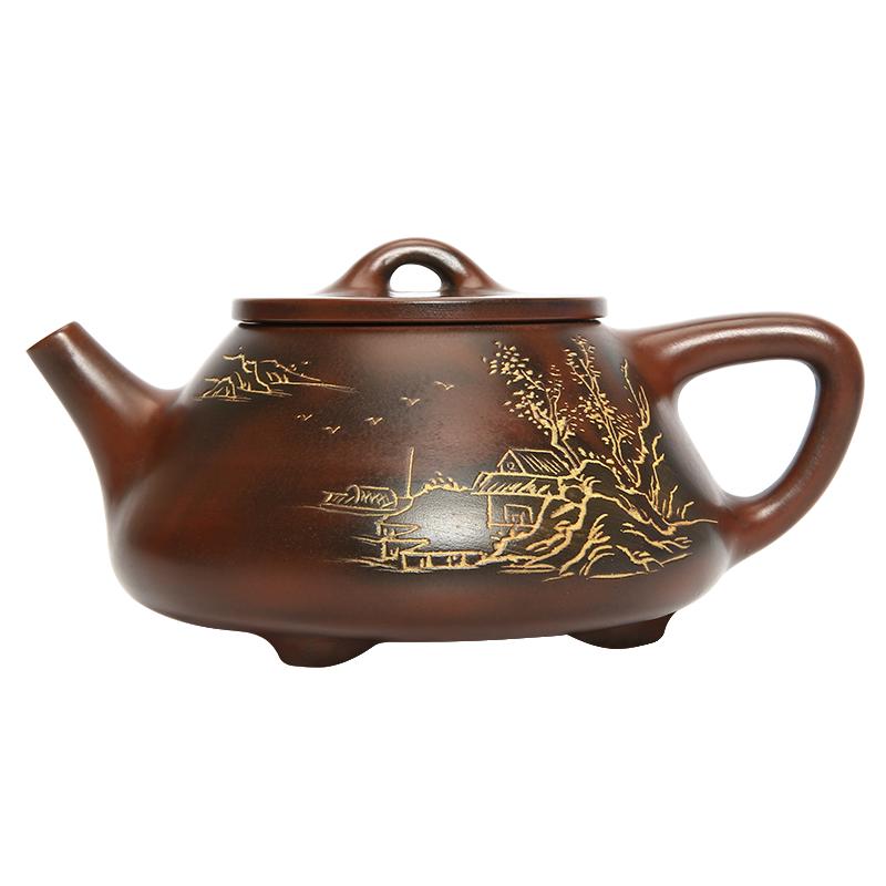 广西钦州坭兴陶茶壶石瓢壶纯手工