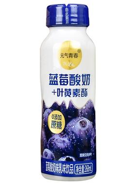 酸奶蓝莓叶黄素酯早餐奶268ml瓶装0蔗糖花青素护视力营养乳味饮品