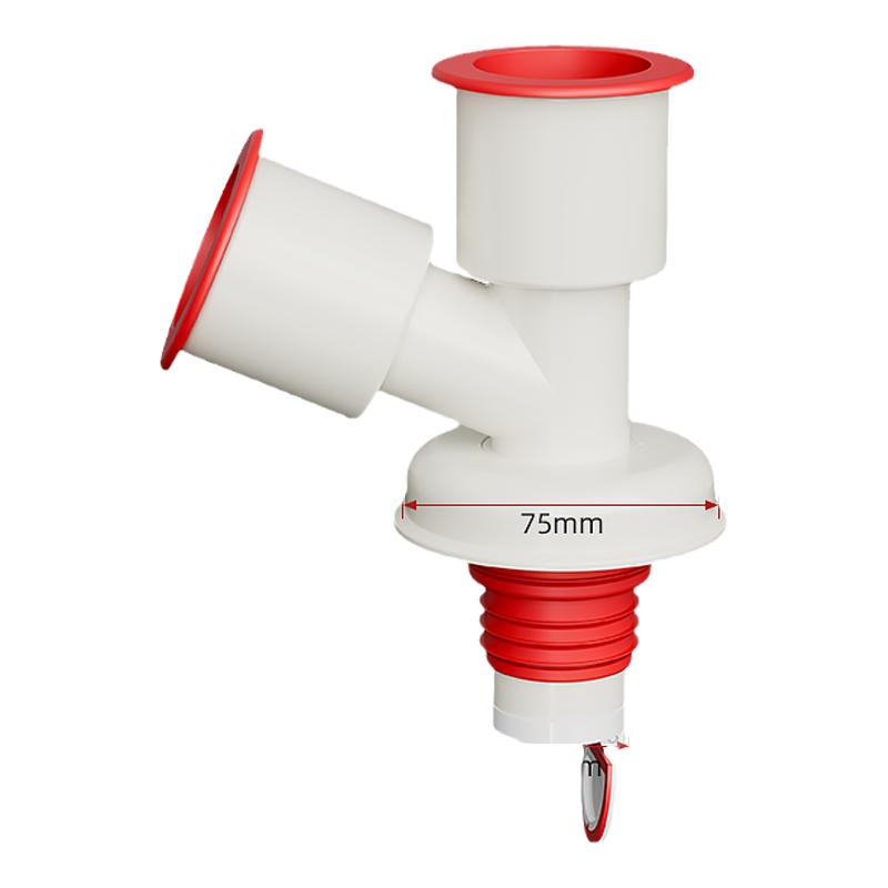 洗衣机面盆下水管三头通地漏接头