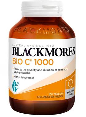 【自营】BLACKMORES澳佳宝活性vc1000mg150片高含量维生素C澳洲