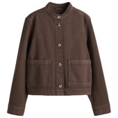 HM女装 短外套冬季 miu系穿搭立领廓形纽扣上衣1282397