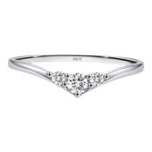 MODIAN摩典莫桑钻S925纯银几何箭头闪钻戒指女时尚 精致叠戴风指环