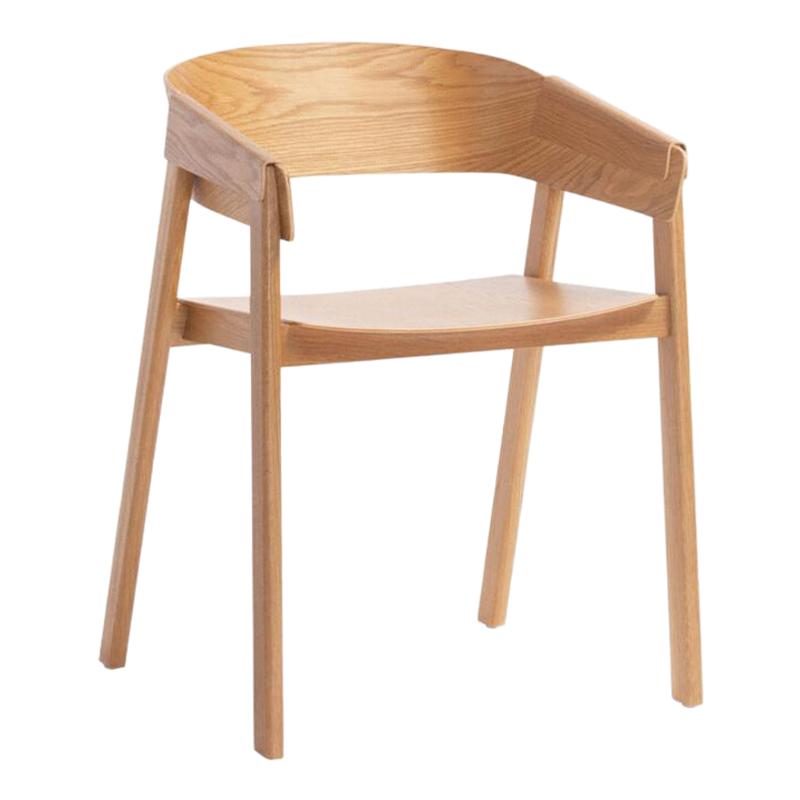 实木海军椅北欧创意实木设计师靠背扶手椅轻奢现代简约原木餐椅