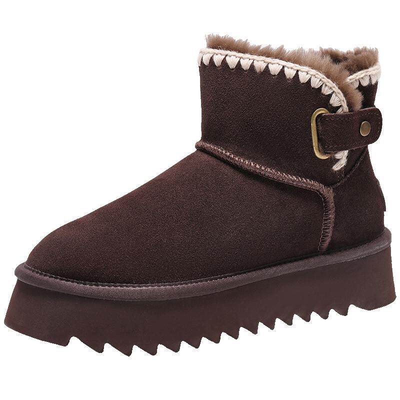 百丽小雪花厚底羊毛雪地靴款冬新棉鞋保暖加绒毛毛短靴子B2271DZ4,女鞋,时尚雪地靴,淘宝优惠券,粉丝福利购,淘宝优惠卷