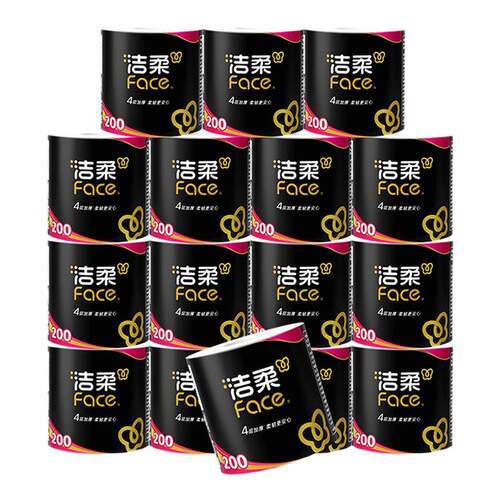 洁柔face200g卷筒纸大克重易冲散