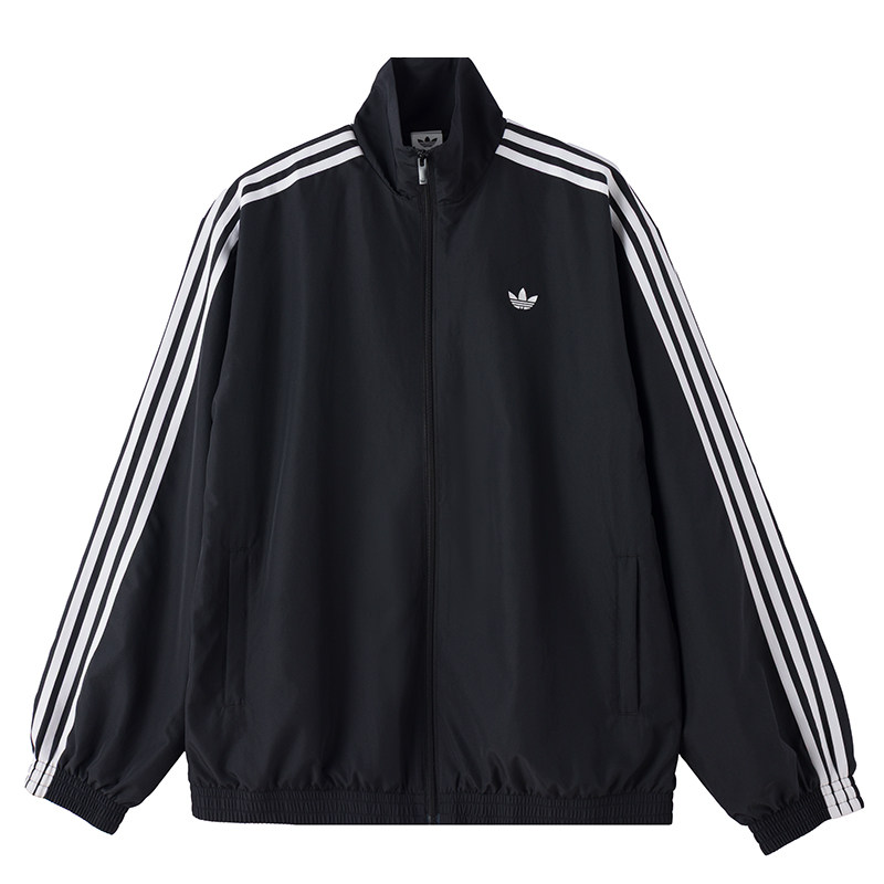 adidas阿迪达斯三叶草男装梭织夹克外套黑色26新款运动服女KD2894