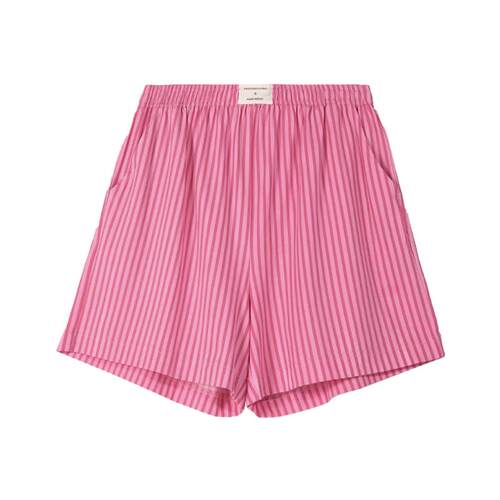 安之伴【巨凉感】纯棉睡裤女款夏季甜美宽松条纹短裤可外穿家居裤