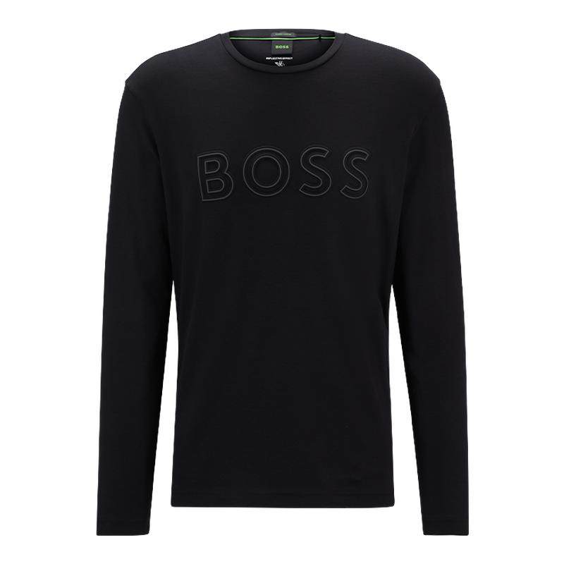 【100%棉 长袖T恤】BOSS博斯 男士轮廓徽标常规版棉毛T恤,男装,T恤,淘宝优惠券,粉丝福利购,淘宝优惠卷