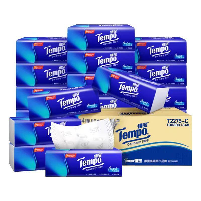 Tempo得宝16包抽纸经典加厚大尺寸L纸巾家用卫生纸面巾纸抽实惠装,洗护清洁剂/卫生巾/纸/香薰,抽纸,淘宝优惠券,粉丝福利购,淘宝优惠卷