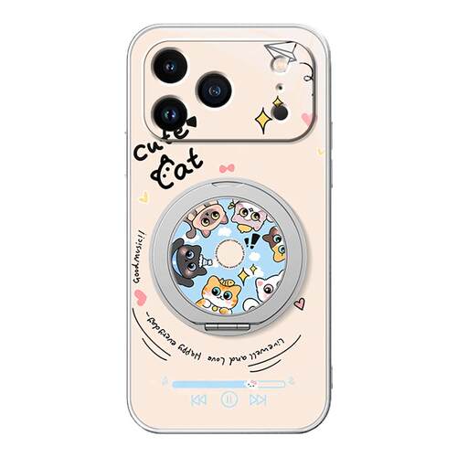 适用苹果15promax手机壳iphone17苹果16/14新款13磁吸支架xs2026可爱11/12女款16plus卡通磨砂air旋转动物软