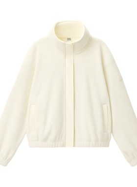 蕉下宽松万粒绒外套女初秋新款美拉德防风柔软摇粒绒中长款薄外套