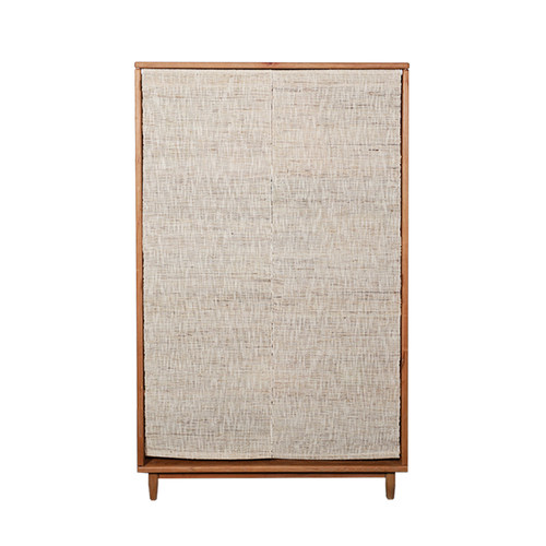 【千传】免打孔苎麻柜子遮挡帘