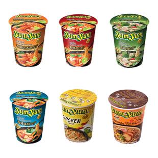 yumyum养养杯面6杯面泰国进口冬阴功浓汤青咖喱泡面速食方便面