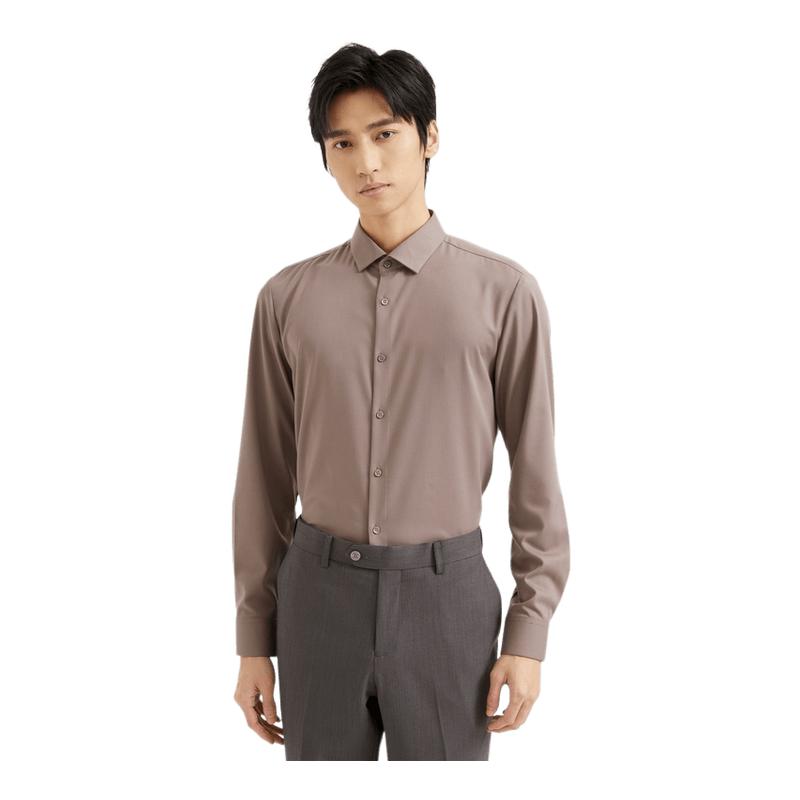 【挺括有型】利郎青年商务长袖衬衫男2025秋季休闲衬衣男Q4QZC014