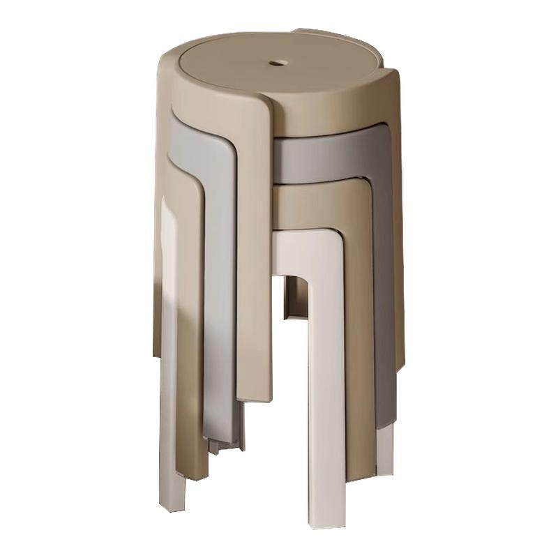 家用加厚塑料凳子可叠放圆凳现代简约客厅餐桌塑胶高椅子结实耐用,住宅家具,其它凳子,淘宝优惠券,粉丝福利购,淘宝优惠卷