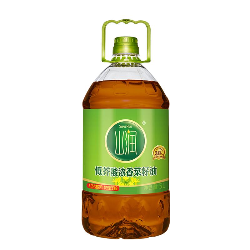 山润低芥酸浓香菜籽油5L9.2斤装