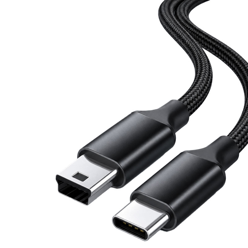 Typec转接MiniUSB数据线550D实时传图照片梯T型口单反充电转换器适用苹果监视器电脑手机Canon佳能相机连接图片