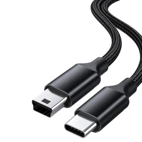 Typec转接MiniUSB数据线550D实时传图照片梯T型口单反充电转换器适用苹果监视器电脑手机Canon佳能相机连接