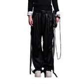 风缎带元 宽松工装 R13 素造型感羊毛长裤 明星同款