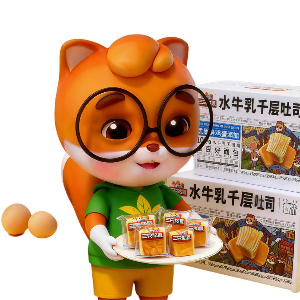 三只松鼠水牛乳吐司面包1000g整箱千层拉丝松软免蒸即食早餐代餐,淘宝优惠券,粉丝福利购,淘宝优惠卷