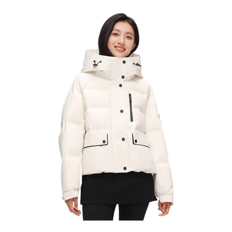 雪中飞短款羽绒服连帽