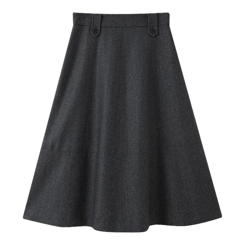 LILY橡筋女装格雷加厚通勤半身裙