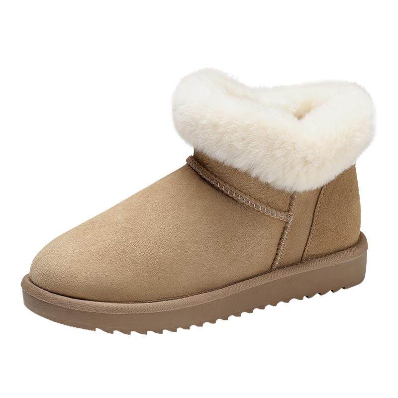 足力健年轻款加绒保暖雪地靴女靴冬季防滑棉鞋加厚羊毛短靴一脚蹬,女鞋,时尚雪地靴,淘宝优惠券,粉丝福利购,淘宝优惠卷