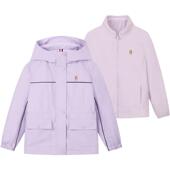 暇步士童装 大童三防风衣儿童舒适内里 女童可拆卸外套2025秋冬新品